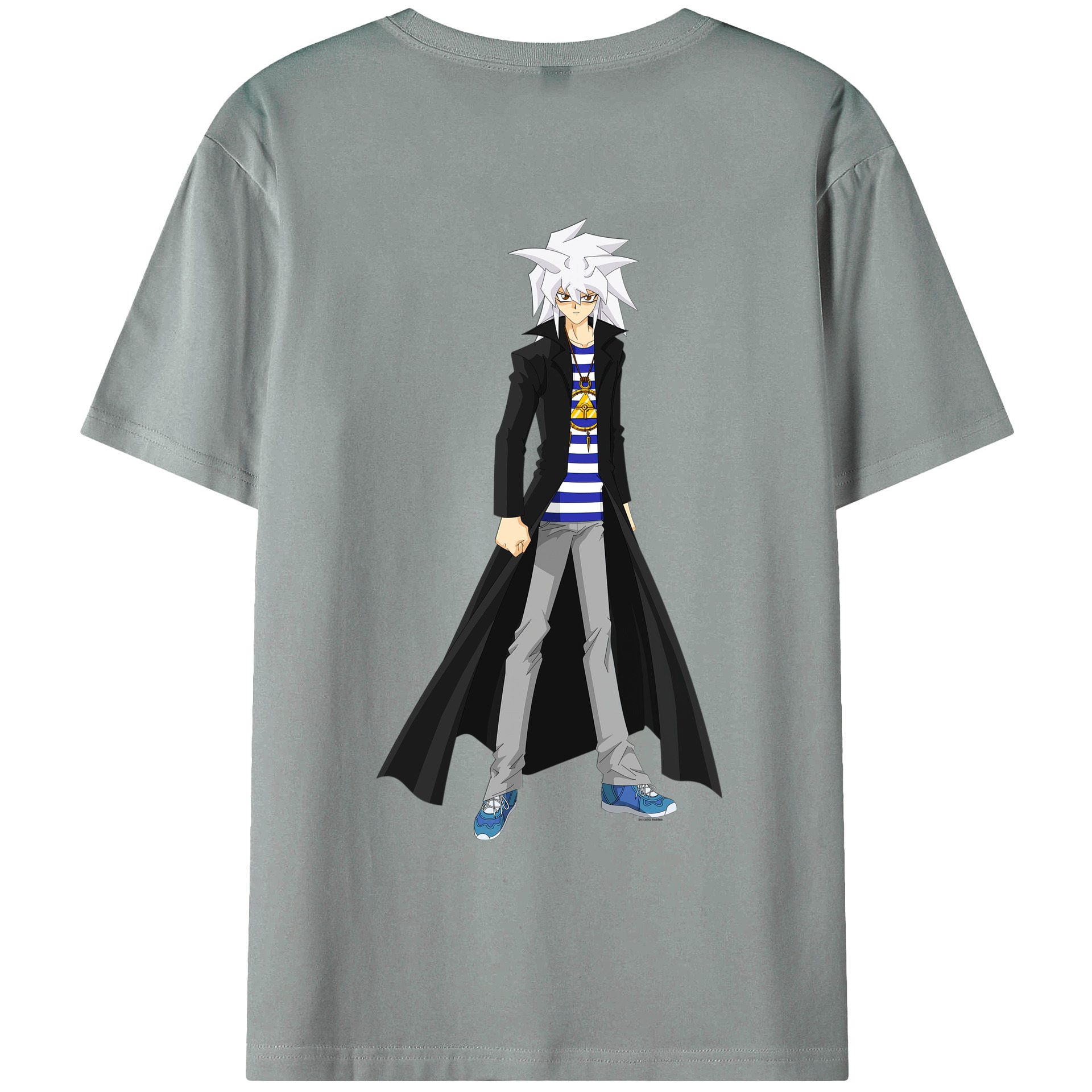 （画像用） 遊☆戯☆王 Yu-Gi-Oh! 綿100％ メンズ半袖Tシャツ（バックプリント） 通気性